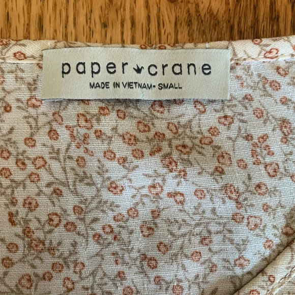 Paper crane blouse, floral peplum top - Picture 7 of 9